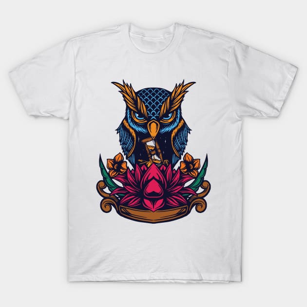 Owl Design T-Shirt by WorldOfArt